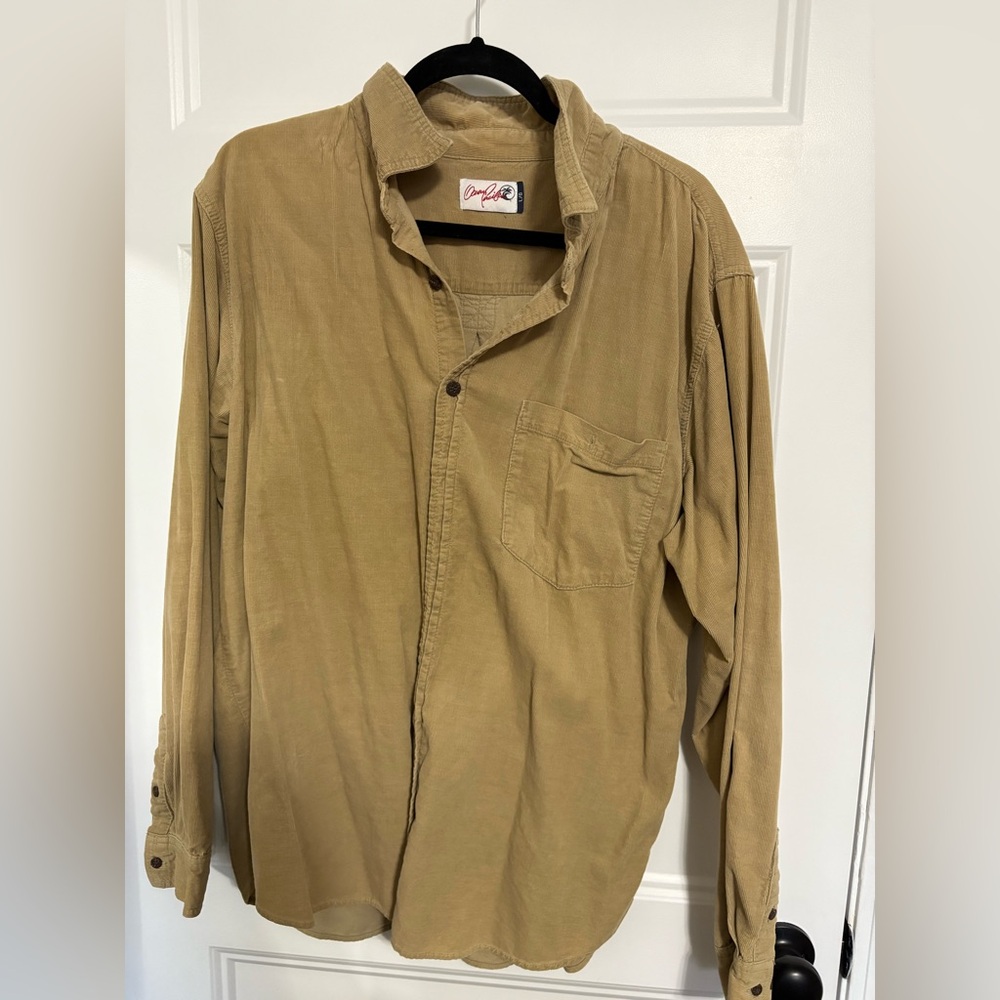 Tan corduroy Button-Up Shirt